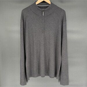Smartwool Men's Wool Quarter Zip Pullover Sweater XL Gray Warm Long Sleeve Golf